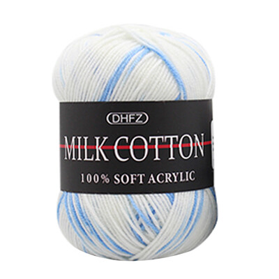 

Siaonvr Colorful Hand Knitting 50g Knitting Crochet Milk Soft Baby Cotton Wool Yarn E
