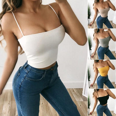 

NEW Women Casual Off-Shoulder Tank Top Vest Blouse Sleeveless Crop Tops Shirt
