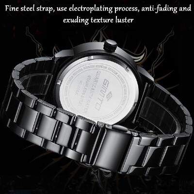 

Fashionable Cool 3D Skull Pattern Watch Personality Waterproof Steel Belt Quartz Wristwatch Simple&Elegant