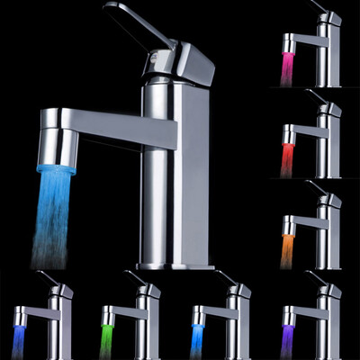 

Gobestart Temperature Sensor 7 Color Kitchen Water Tap Faucet Glow Shower LED Light A