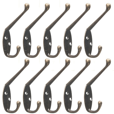 

10 loaded retro alloy hook porch bedroom coat hook