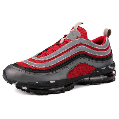 

New 2019 mens casual shoes trend sports shoes reflective PU full palm cushion comfortable outdoor shoes