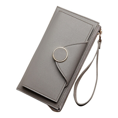 

Fashion Bifold Women Long Wallet Zipper Purse Card Holder Hand Strap Clutch