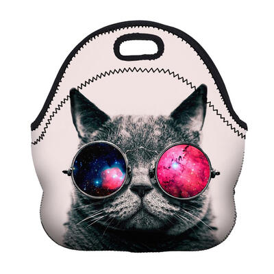 

Waterproof Cute Cat Printed Lunch Bag Thermal Insulated Lunch Box Tote