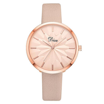 

Temperament Womens Watches Scale Dial Ladies Quartz Wristwatch Leather Strap Business Clock Bayan Kol Saati