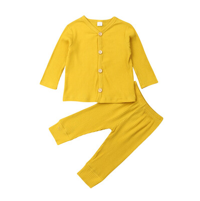 

Newborn Baby Girl Boy Autumn Clothes Knitted Cardigan TopsLong Pants Outfits