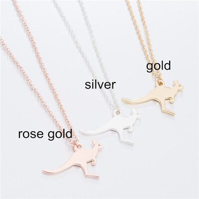 

Stainless Steel Necklace Silver Gold Chain Minimalist Choker Origami Elephant Koala Bear Cat Dainty Necklace For Women Jewelry