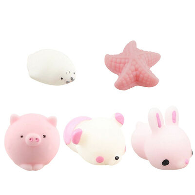 

5PCS Soft Animal Squeeze Toys Kit Healing Kids Children Adults Toys Plaything Set for Fun Stress Reliever