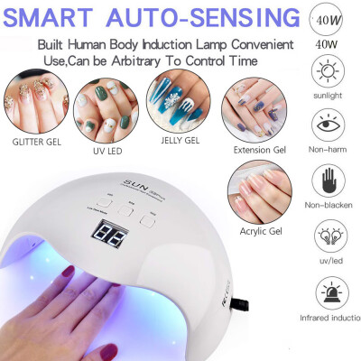 

Toponeto LED UV 40W Nail Dryer Curing Gel Polish Lamp Light Curing Manicure Machine Nail