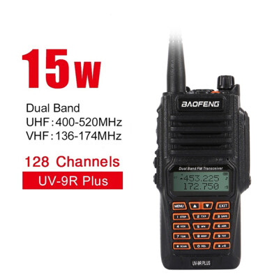 

Upgrade Baofeng UV-9R Plus Walkie Talkie 15W 8000mAh VHF UHF Dual Band Handheld Two Way Radio Waterproof FM