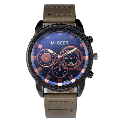 

Gobestart MIGEER High-End Fashion Mens Stainless Steel Watch Analog Alloy Quartz Watch