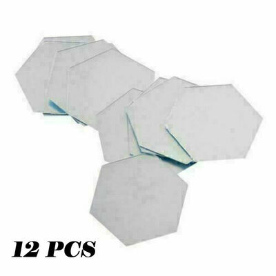 

12pcs Acrylic Mirror Effect Tile Wall Sticker Room Decor Stick On Art Bathroom DIY
