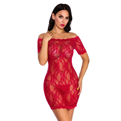 

Toponeto New Womens Plus Size Sexy Lingerie Chemise Lace Badydoll Off Shoulder Sleepwear