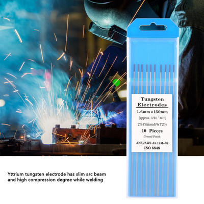 

Greensen 10pcs WY20 20 Yttrium Tungsten Electrode Blue Tip for TIG Welding 16mm150mm