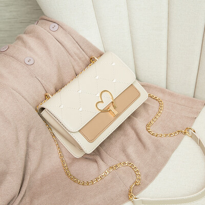 

Summer color chain female Korean version of Joker shoulder slung fashion texture small square bag