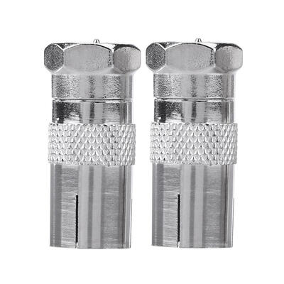 

2pcs Zinc Alloy F Type to TV Coax Jack Adapters Connectors Cable Couplers