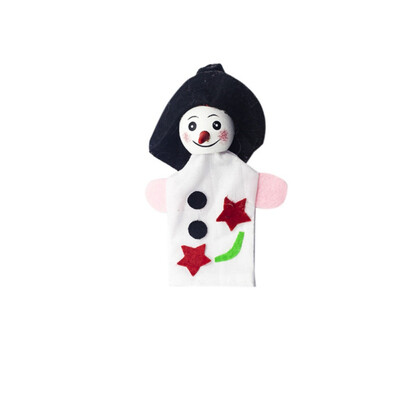 

Christmas Decorations Santa Claus Friends Finger Plush Toys Child Baby Favor Dolls Boys Girls Finger Puppets Santa Snowflake