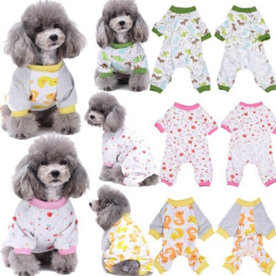 

Cute Dog Pajamas Pet Clothes for Small Dog Puppy Warm Jumpsuit Jammies