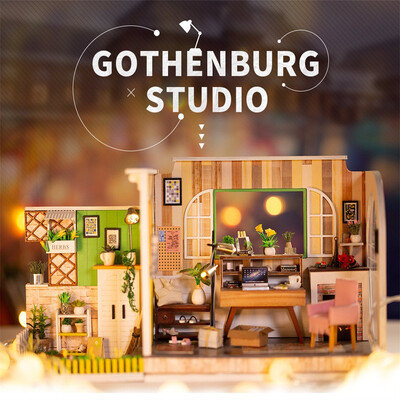 

Gotoamei DIY Miniature House Furniture LED House Puzzle Decorate Creative Educational toy
