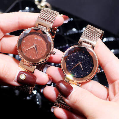 

Starry Sky Watch Ms Magnetic Waterproof Net with Womens Watch Student Non-Mechanical Quartz Watch