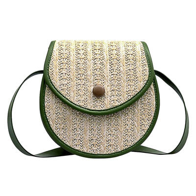 

Small Straw Woven Shoulder Messenger Handbags Women Leather Crossbody Bags