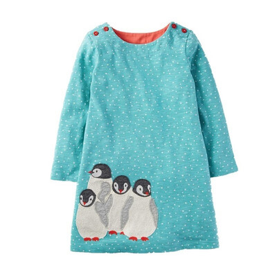 

Girls Dress Long Sleeve Winter New Girls Casual Pencil Striped Dresses Embroidery Cute Children Baby Girls Dresses Kids