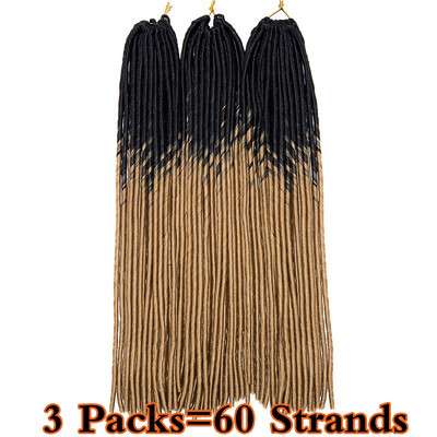 

3 Packs Dreadlocks Crochet Braids Soft Faux Locs Crochet Hair Synthetic Braiding Hair Bomba Goddess Locs Crochet Hair Braids