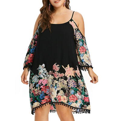 

34 Sleeve Off Shoulder Printing Dress