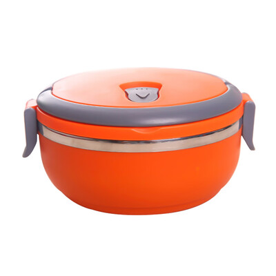 

guangxichuangshengxinfu Stainless Thermo Insulated Thermal Food Container Bento Round Lunch Box 1-4Layer