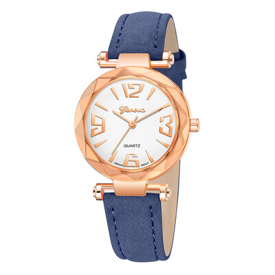 

Geneva Fashion Womens Casual Quartz Leather Watch Analog Wrist Watch Valentine Gift Crystal Designer Ladies Clock Dropship 533