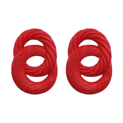 

EK386 European & American Statement ZA Metal Double Big Round Circle Drop Earrings for Women Party Jewelry Simple Punk Brincos