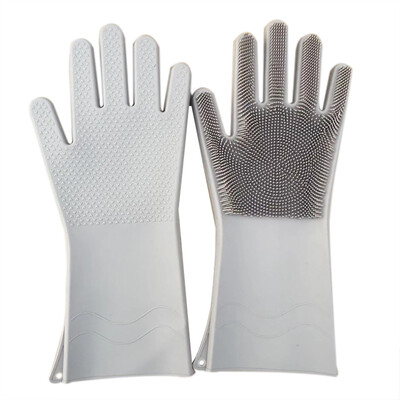 

Toponeto Magic Reusable Silicone Gloves Cleaning Brush Scrubber Gloves Heat Resistant For