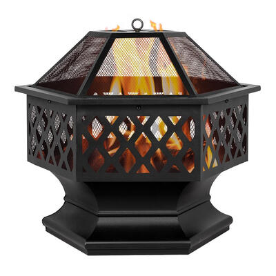 

Outdoor Fire Pit Hex-Shaped Decoration Accent for PatioBackyardPoolside