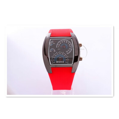 

2018 explosion models led electronic aviation LED watch mens sports fan-shaped dashboard creative watch