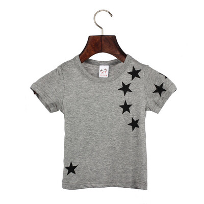 

Children Boy Kids Cotton Star Short Sleeve Tops O Neck T Shirt Tees 90