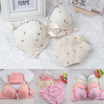 

Women Underwire Bra Set Lace Push-up Bra Knicker Underwear Lingerie 32-36B
