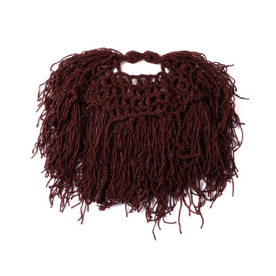 

Funny Winter Viking Long Beard Wool Cap Crazy Mens Warm Cosplay Beanie Hats Knitted Wind Ski Caps Face Mask