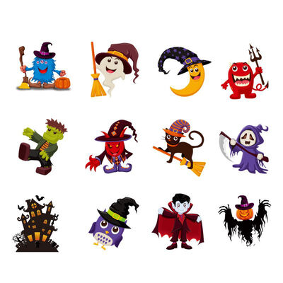 

New Hot Halloween Window Clings Decals Window Stickers Halloween Decorations Kit For Kids Rooms Bar Party Wall Sticker Home Decor