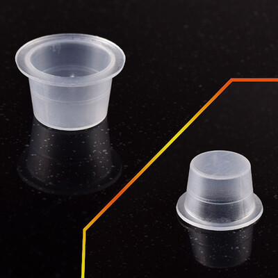 

〖Follure〗100pcs Plastic pigment Cups Caps Tattoo Ink Holder Permanent Makeup Supplies