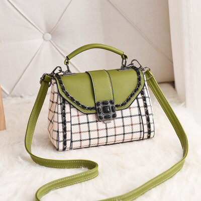 

Plaid fashion wild handbags handbags casual shoulder diagonal cross fairy small square bag