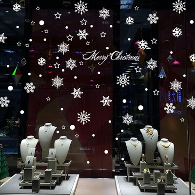 

Gobestart Christmas Sticker Snowflake Wall Decoration Home Wall Sticker Window Sticker