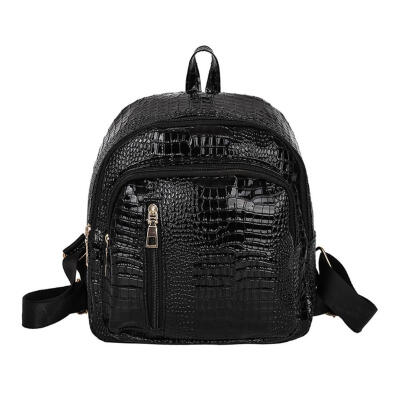 

Fashion Women Small Bright PU Leisure School Student Shoulder Bag Backpacks