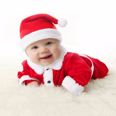 

Infant Baby Boys Girl Christmas XMAS Fleece Tops Pullover Pants Hat Clothing Set
