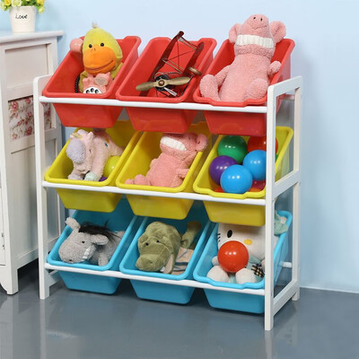 

Siaonvr Solid Wood Toy Rack Kids Toy Storage Organizer Children Finishing Storage Rack