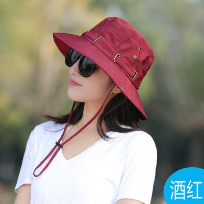 

Sun protection outdoor hat sun hat female summer visor Korean version of the summer folding fisherman hat youth climbing big along