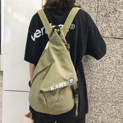 

Ins style womens Korean high school Korean high school college students old sense personality double shoulder bag