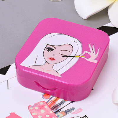 

〖Follure〗Acrylic Cute Bow False Eyelash Storage Box Makeup Cosmetic Mirror Case Hot Pink