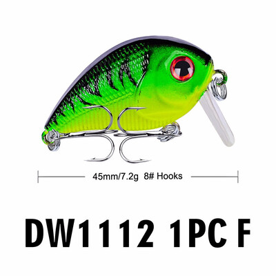 

VISSEN 3PCS Hot freshwater sea fishing bait 45MM72G plastic small fat rock bait 6 hook fishing lures