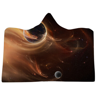 

Toponeto Cosmic Planet Series Plush Hooded Blanket Lichens Hooded Blanket 150x200cm