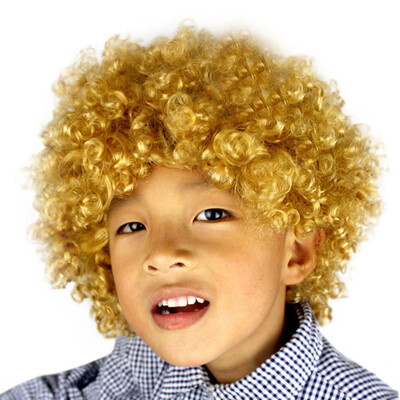 

〖Follure〗Party Disco Funny Afro Clown Hair Football Fan-Kids Afro Masquerade Hair Wig